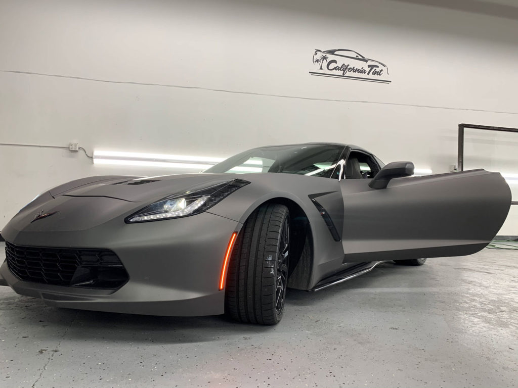 matte finish on gray corvette